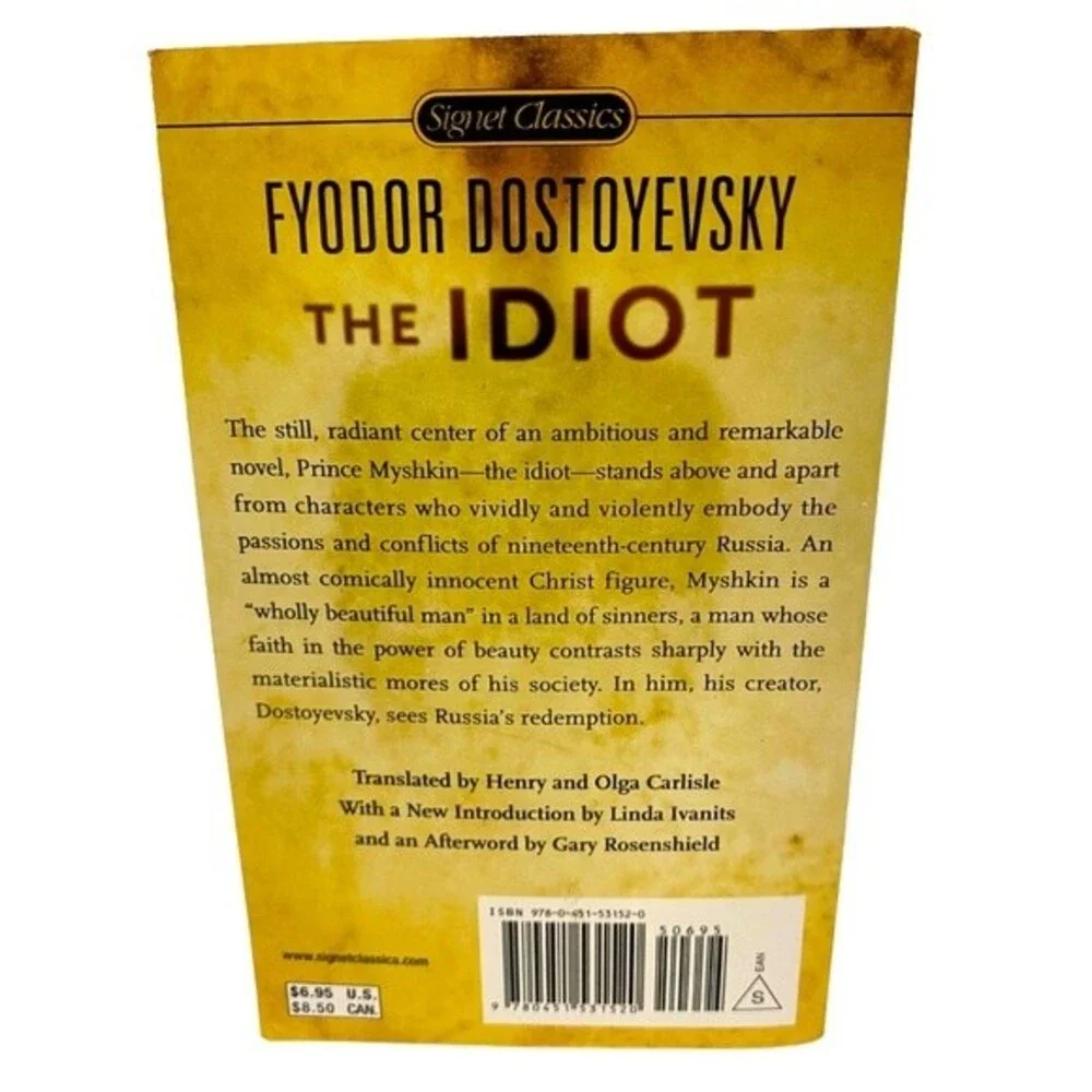 Book The Idiot by Fyodor Dostoyevsk
